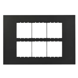 Havells Apogee Plastic Slim Modular Combined Plate 12M Black