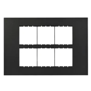 Havells Apogee Plastic Slim Modular Combined Plate 12M Black