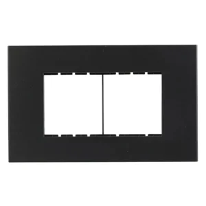Havells Apogee Plastic Slim Modular Combined Plate 4M Black