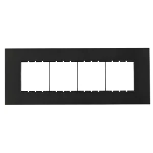 Havells Apogee Plastic Slim Modular Combined Plate Horizontal 8M Black