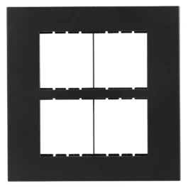Havells Apogee Plastic Slim Modular Combined Plate 8M Black