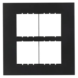Havells Apogee Plastic Slim Modular Combined Plate 8M Black
