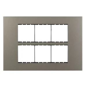 Havells Apogee Plastic Slim Modular Combined Plate 12M Grey