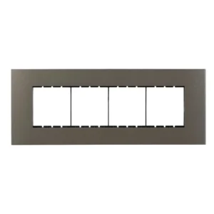 Havells Apogee Plastic Slim Modular Combined Plate Horizontal 8M Grey