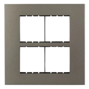 Havells Apogee Plastic Slim Modular Combined Plate 8M Grey