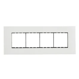 Havells Apogee Plastic Slim Modular Combined Plate Horizontal 8M White