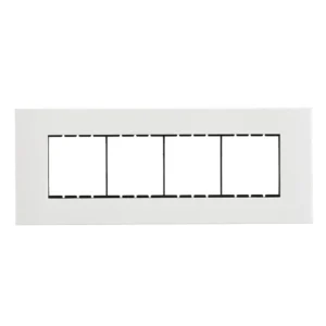 Havells Apogee Plastic Slim Modular Combined Plate Horizontal 8M White