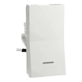 Schneider Unica Pure One Way Switch With Indicator 16A White