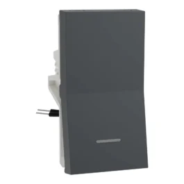 Schneider Unica Pure One Way Switch With Indicator 16A Grey