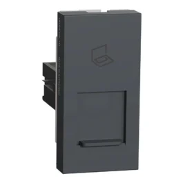 Schneider Unica Pure RJ 45 With Shutter Cat 6 Grey