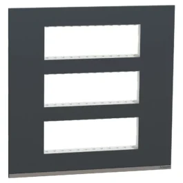 Schneider Unica Pure Modular Combined Plate 18M Volcanic Grey