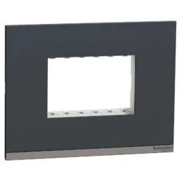 Schneider Unica Pure Modular Combined Plate 3M Volcanic Grey