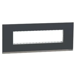 Schneider Unica Pure Modular Combined Plate 8M Volcanic Grey