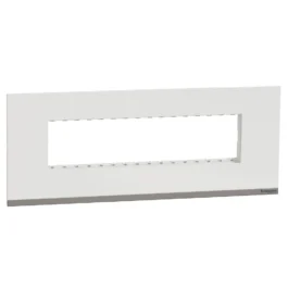 Schneider Unica Pure Modular Combined Plate 8M Polar White