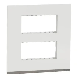 Schneider Unica Pure Modular Combined Plate Square 8M Polar White