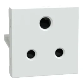 Schneider Unica Pure 6A 3PIN Sockets With Shutter White