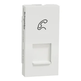 Schneider Unica Pure RJ 11 With Shutter White