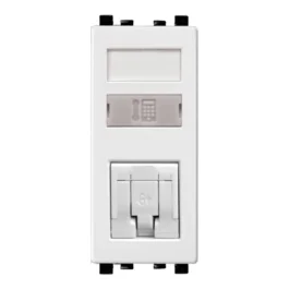 Schneider Zencelo RJ45 Cat6 Data Outlet With Shutter White