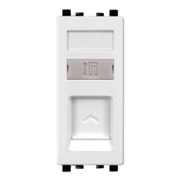 Schneider Zencelo RJ11 Telephone Outlet With Shutter White