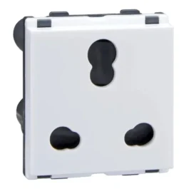 LK Englaze Socket 16A 3Pin Combi With ISI 2M White