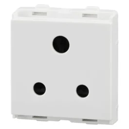 LK Englaze Socket 6A 3Pin With ISI 2M White